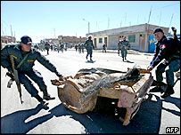 Police in Ilave, Peru
